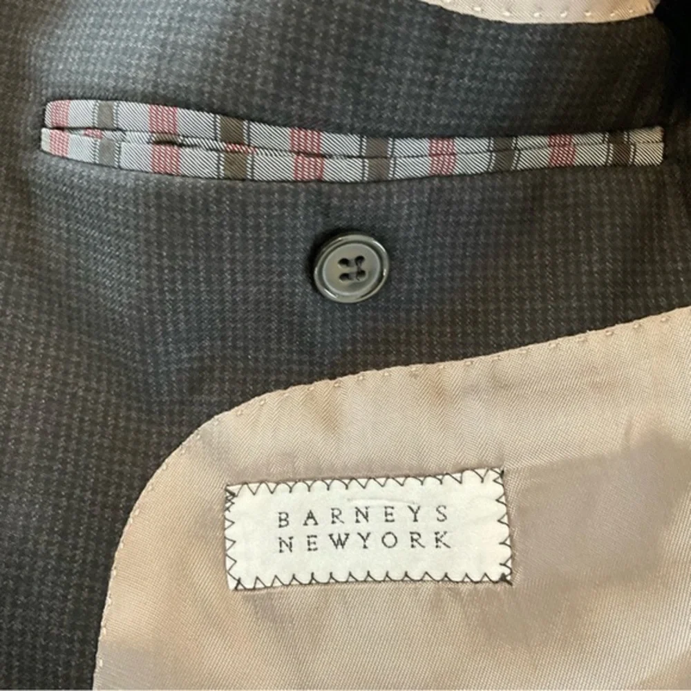 Barney's New York Loro Piana Napoli 40R Super 130 Wool Blazer Sports Coat Check